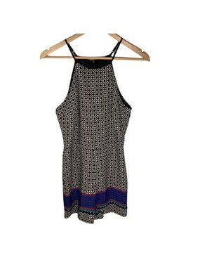 Anna Grace Black Sleeveless Romper Women Small Casual Summer